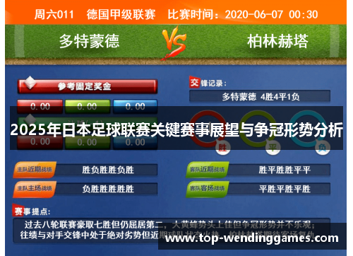 2025年日本足球联赛关键赛事展望与争冠形势分析 2025年日本足球联赛关键赛事展望与争冠形势分析